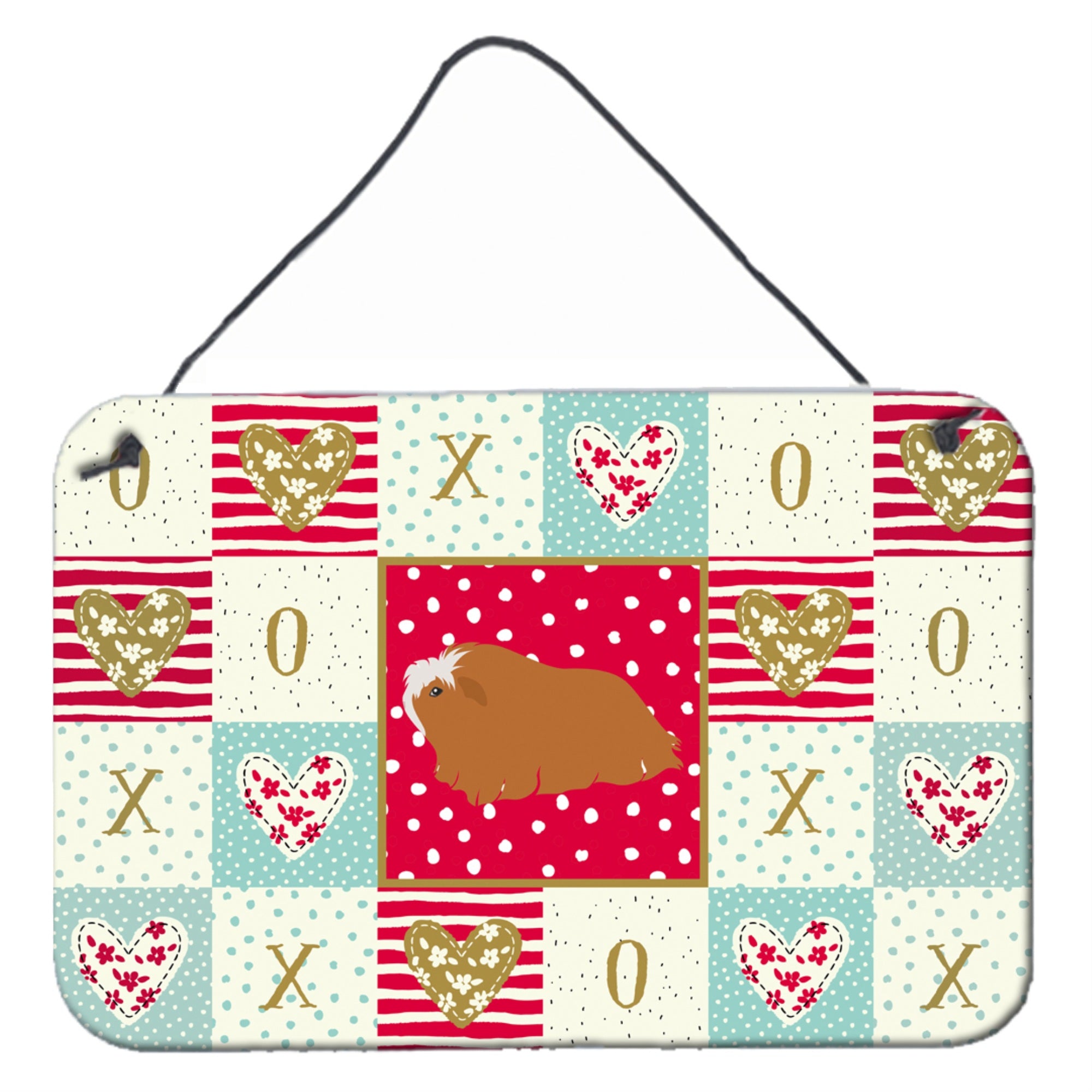 Caroline'S Treasures Peruvian Guinea Pig Love Door Hanging Prints Wall-Decor, Multicolor