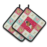 Caroline'S Treasures Ck5432Pthd Rex Guinea Pig Love Pair Of Pot Holders Potholders, Multicolor