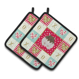 Caroline'S Treasures Ck5440Pthd Dzungarian Hamster Love Pair Of Pot Holders Potholders, Multicolor