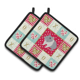 Caroline'S Treasures Ck5442Pthd South African Hamster Love Pair Of Pot Holders Potholders, Multicolor