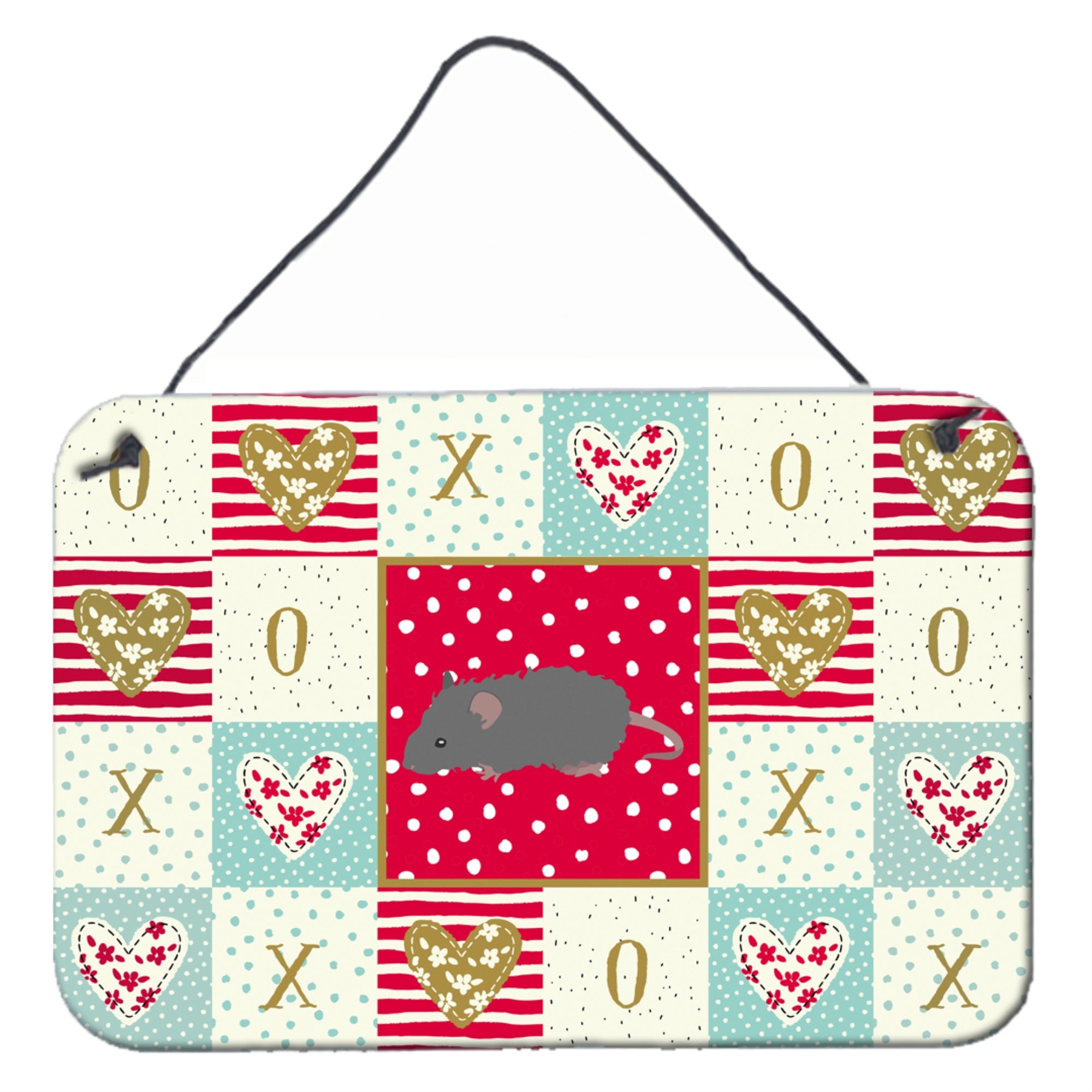 Caroline'S Treasures Australian Long Coated Mouse Love Door Hanging Prints Wall-Decor, Multicolor