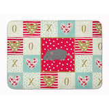 Caroline'S Treasures Australian Long Coated Mouse Love Machine Washable Memory Foam Mat Doormats, Multicolor