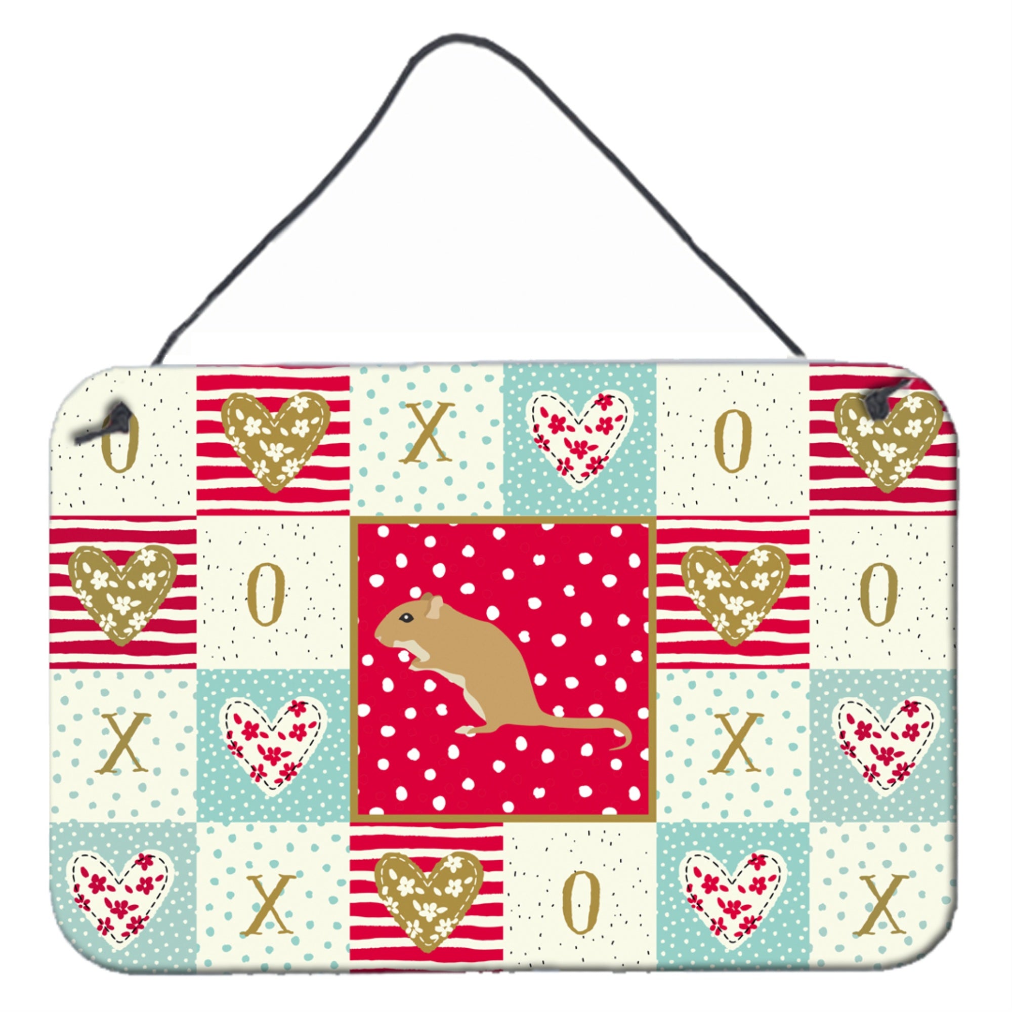 Caroline'S Treasures Gerbil Mouse Love Door Hanging Prints Wall-Decor, Multicolor