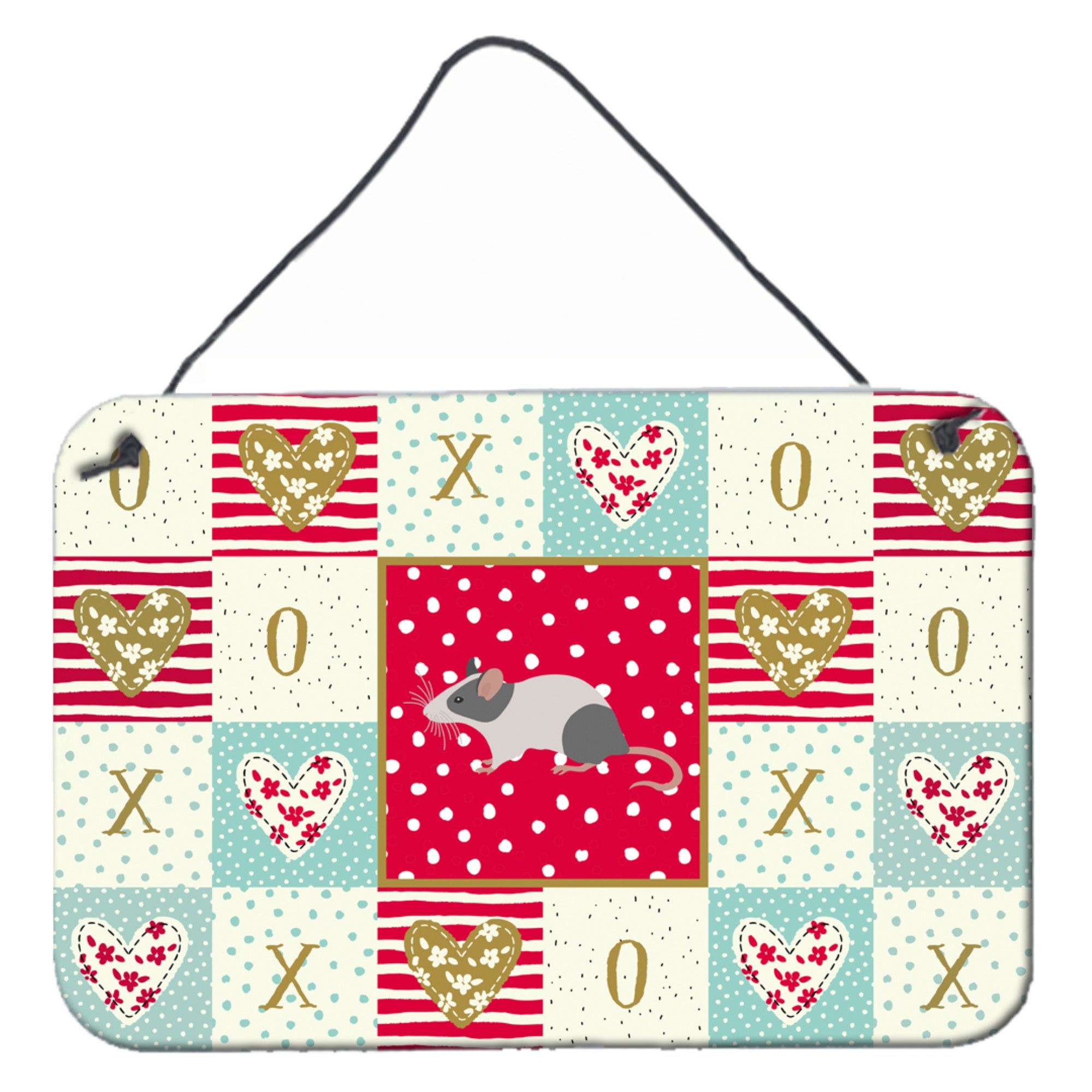 Caroline'S Treasures Japanese Mouse Love Door Hanging Prints Wall-Decor, Multicolor