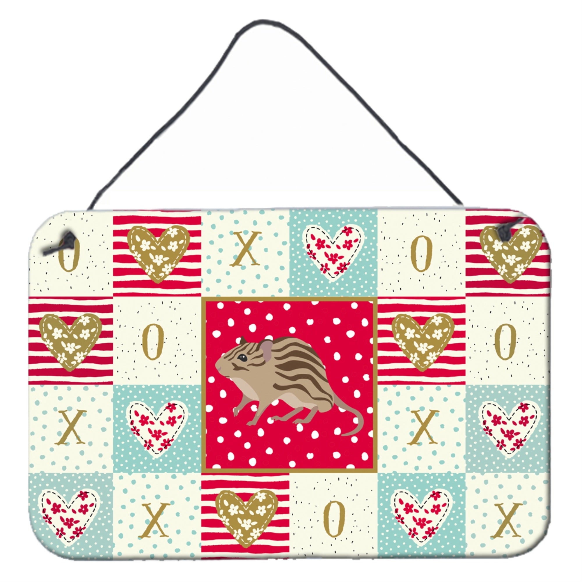 Caroline'S Treasures Zebra Mouse Love Door Hanging Prints Wall-Decor, Multicolor