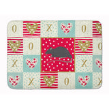 Caroline'S Treasures Black Rat Love Machine Washable Memory Foam Mat Doormats, Multicolor