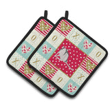 Caroline'S Treasures Ck5461Pthd Husky Rat Love Pair Of Pot Holders Potholders, Multicolor