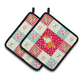 Caroline'S Treasures Ck5475Pthd Oranda Red Cap Goldfish Love Pair Of Pot Holders Potholders, Multicolor