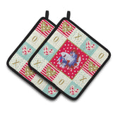 Caroline'S Treasures Ck5483Pthd Comb Tail Betta Love Pair Of Pot Holders Potholders, Multicolor