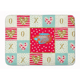 Caroline'S Treasures Dwarf Gourami Love Machine Washable Memory Foam Mat Doormats, Multicolor
