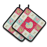 Caroline'S Treasures Ck5486Pthd Elephant Ear Betta Love Pair Of Pot Holders Potholders, Multicolor