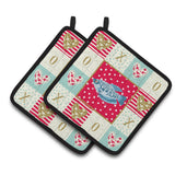 Caroline'S Treasures Ck5490Pthd Opaline Gourami Love Pair Of Pot Holders Potholders, Multicolor