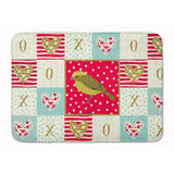 Caroline'S Treasures Lizard Canary Love Machine Washable Memory Foam Mat Doormats, Multicolor