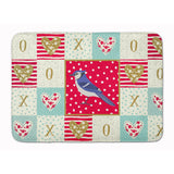 Caroline'S Treasures Jay Bird Love Machine Washable Memory Foam Mat Doormats, Multicolor