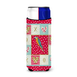Caroline'S Treasures Ck5523Muk Macaw Love Michelob Ultra Hugger For Slim Cans Cold-Beverage-Koozies, Multicolor