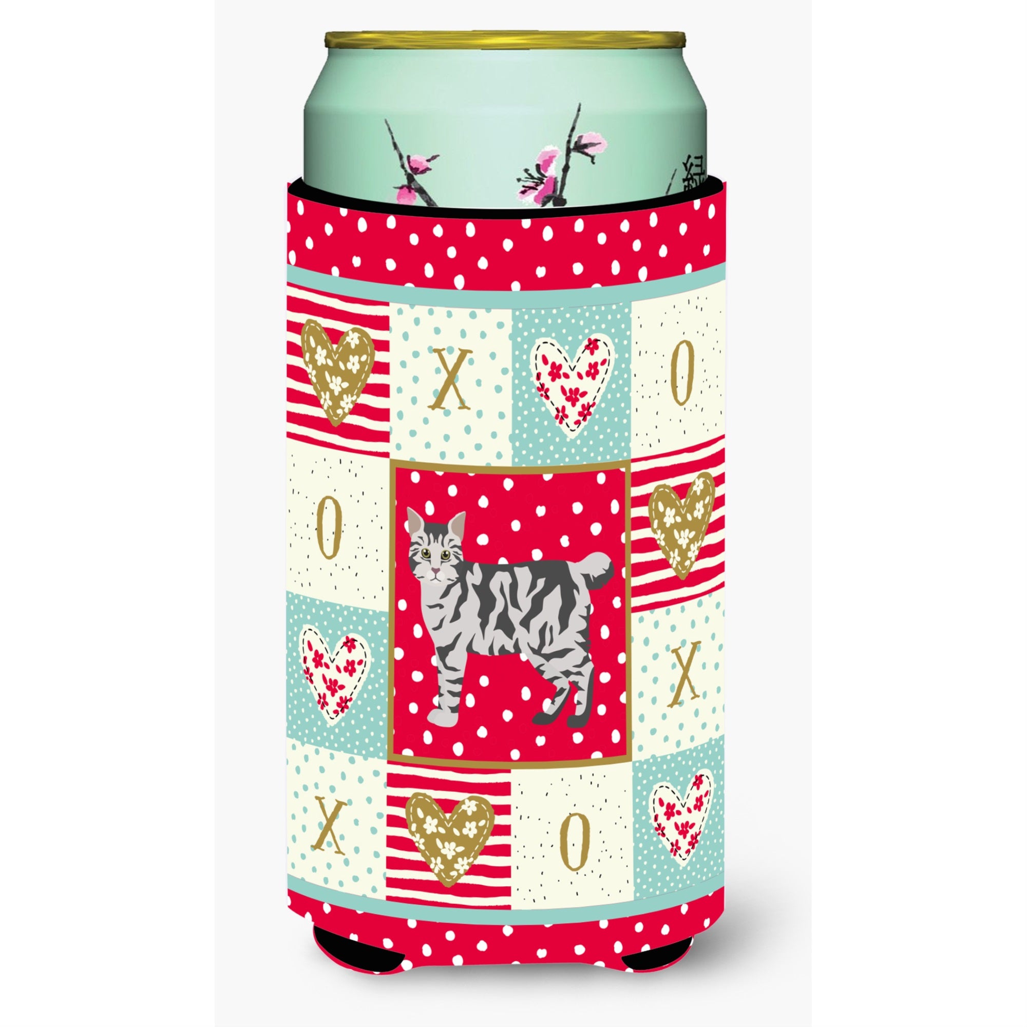 American Bobtail #1 Cat Love Tall Boy Beverage Hugger Ck5544Tbc