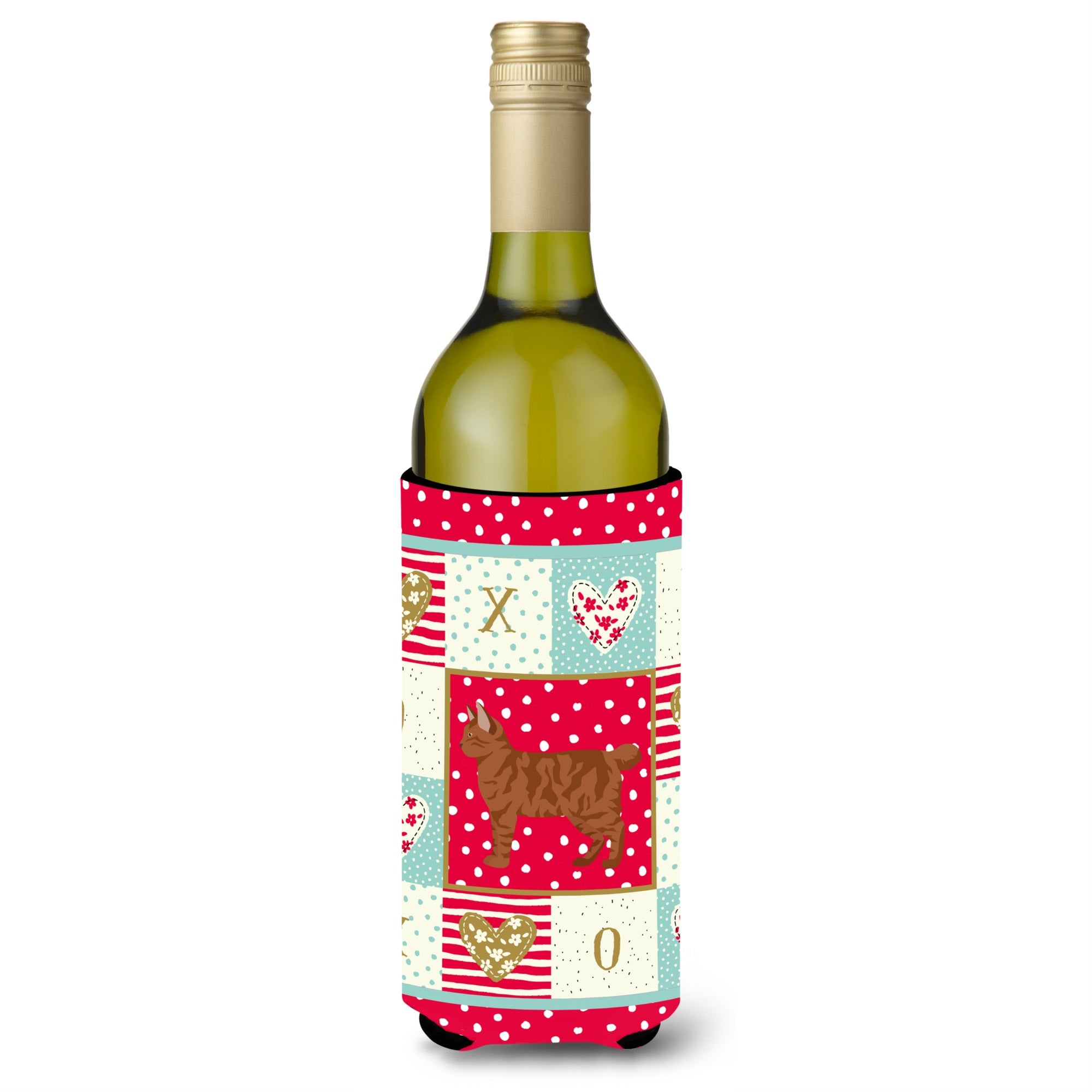 American Bobtail #2 Cat Love Wine Bottle Hugger Ck5545Literk