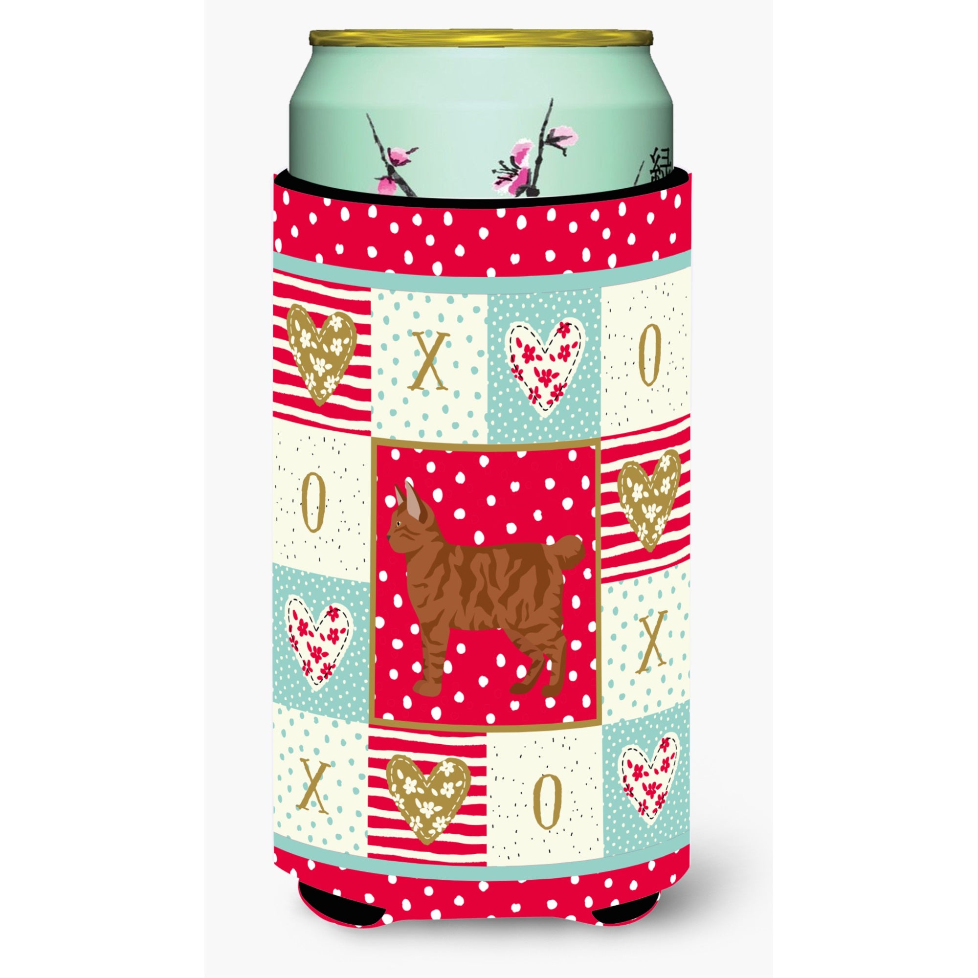 American Bobtail #2 Cat Love Tall Boy Beverage Hugger Ck5545Tbc