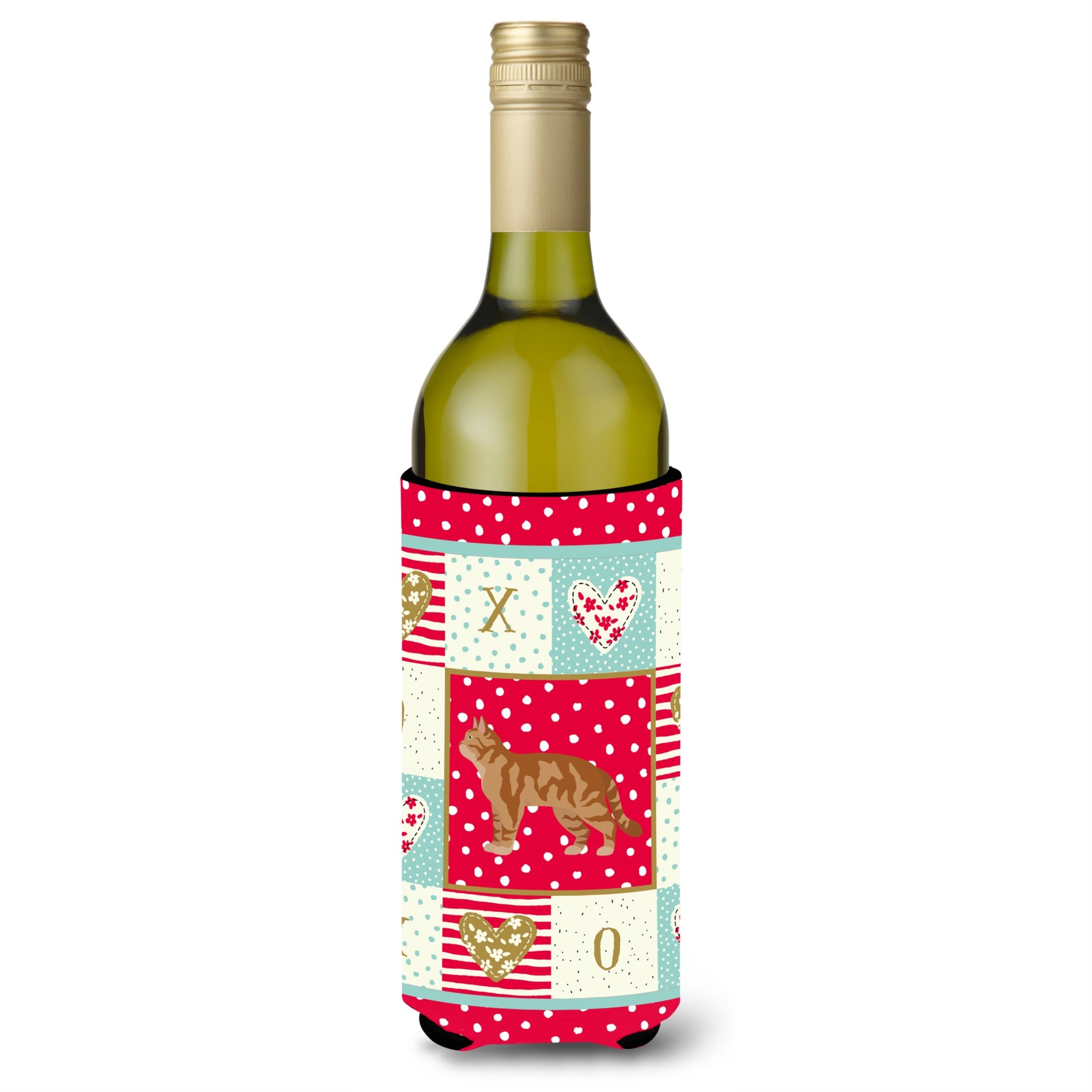 American Wirehair #2 Cat Love Wine Bottle Hugger Ck5551Literk