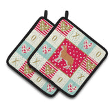 Caroline'S Treasures Ck5553Pthd Aphrodite Giant #2 Cat Love Pair Of Pot Holders Potholders, Multicolor