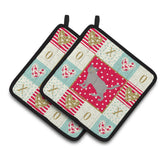 Caroline'S Treasures Ck5577Pthd Chartreux #2 Cat Love Pair Of Pot Holders Potholders, Multicolor