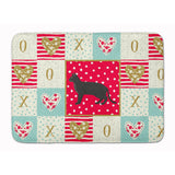 Caroline'S Treasures Chausie Black Cat Love Machine Washable Memory Foam Mat Doormats, Multicolor