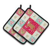 Caroline'S Treasures Ck5611Pthd European Shorthair #1 Cat Love Pair Of Pot Holders Potholders, Multicolor