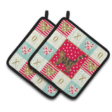 Caroline'S Treasures Ck5619Pthd Foldex Exotic Fold #2 Cat Love Pair Of Pot Holders Potholders, Multicolor
