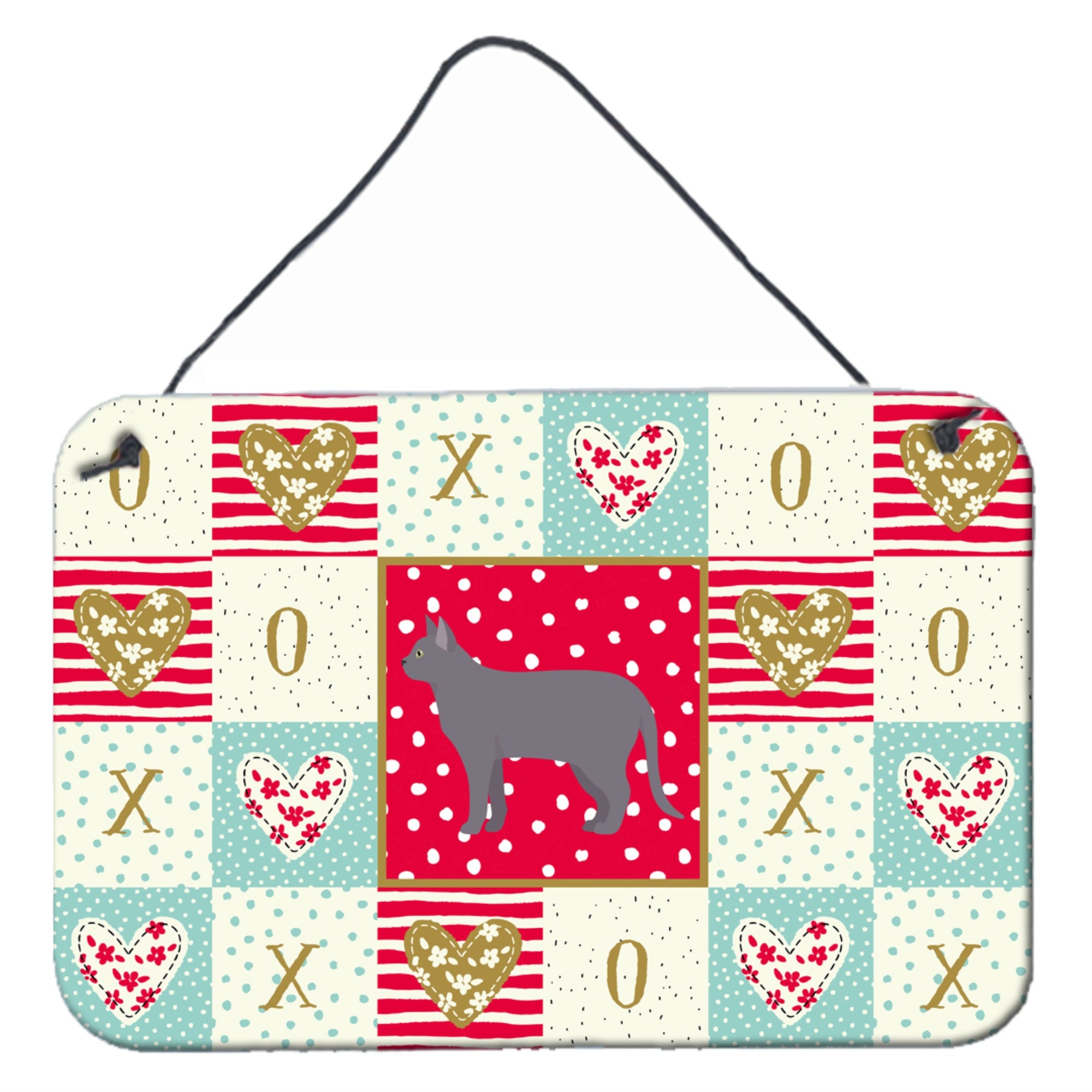 Caroline'S Treasures Korat #2 Cat Love Door Hanging Prints Wall-Decor, Multicolor