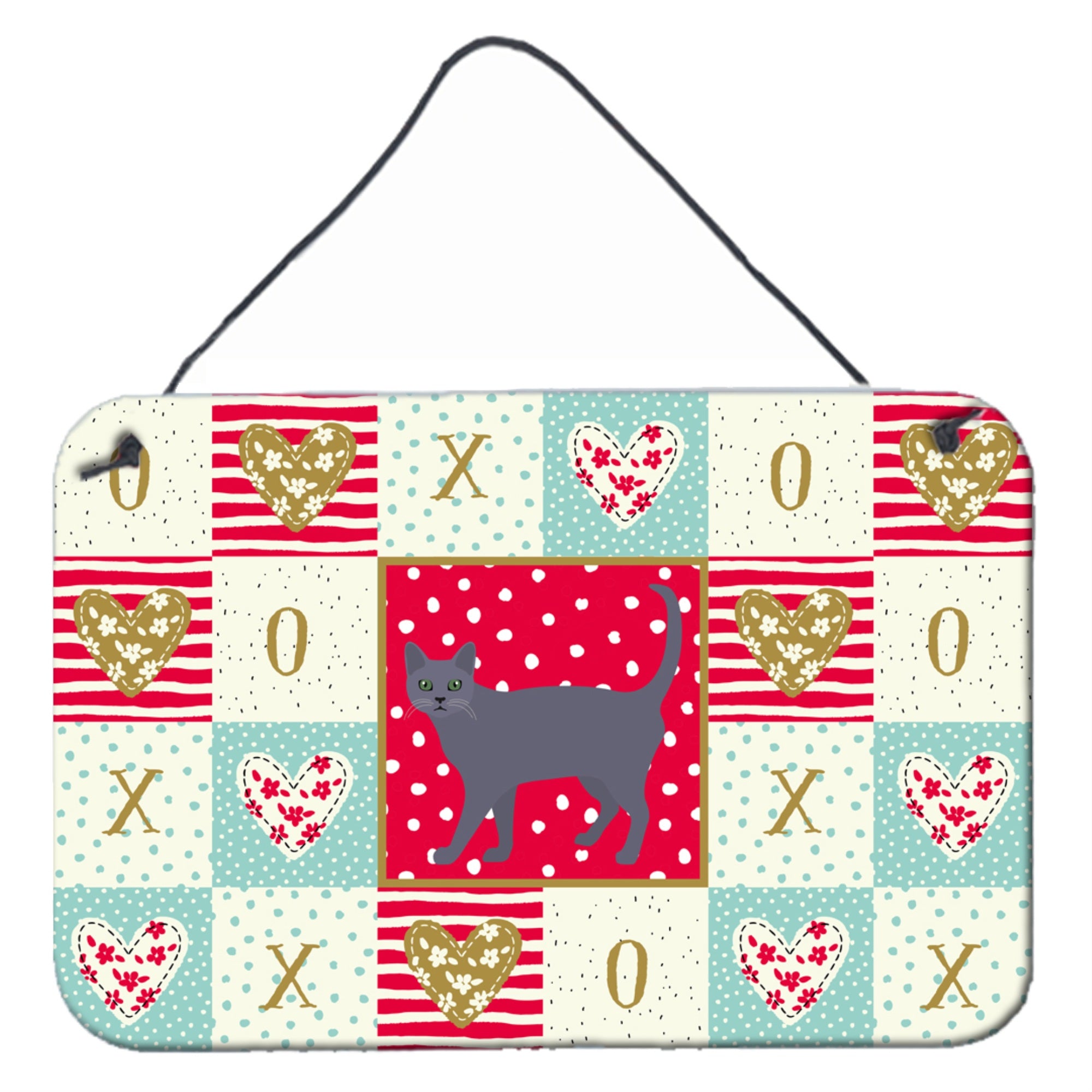 Caroline'S Treasures Korat #3 Cat Love Door Hanging Prints Wall-Decor, Multicolor