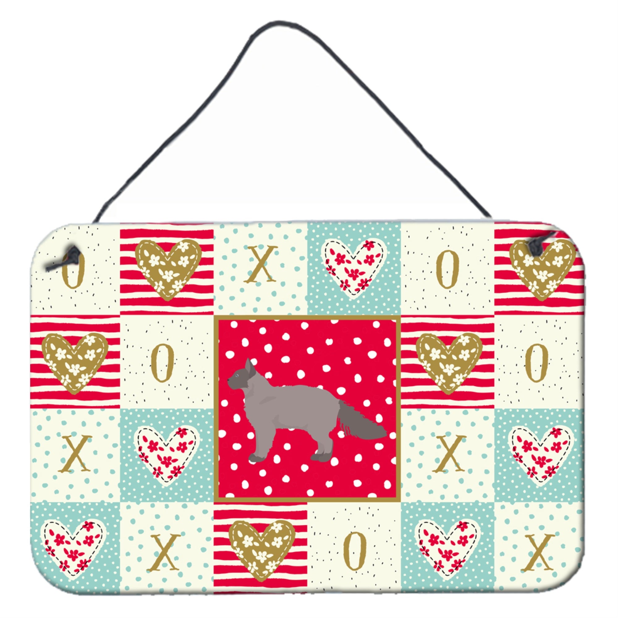 Caroline'S Treasures La Perm #3 Cat Love Door Hanging Prints Wall-Decor, Multicolor