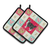 Caroline'S Treasures Ck5646Pthd Manx #1 Cat Love Pair Of Pot Holders Potholders, Multicolor