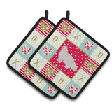 Caroline'S Treasures Ck5675Pthd White Persian Traditional Cat Love Pair Of Pot Holders Potholders, Multicolor