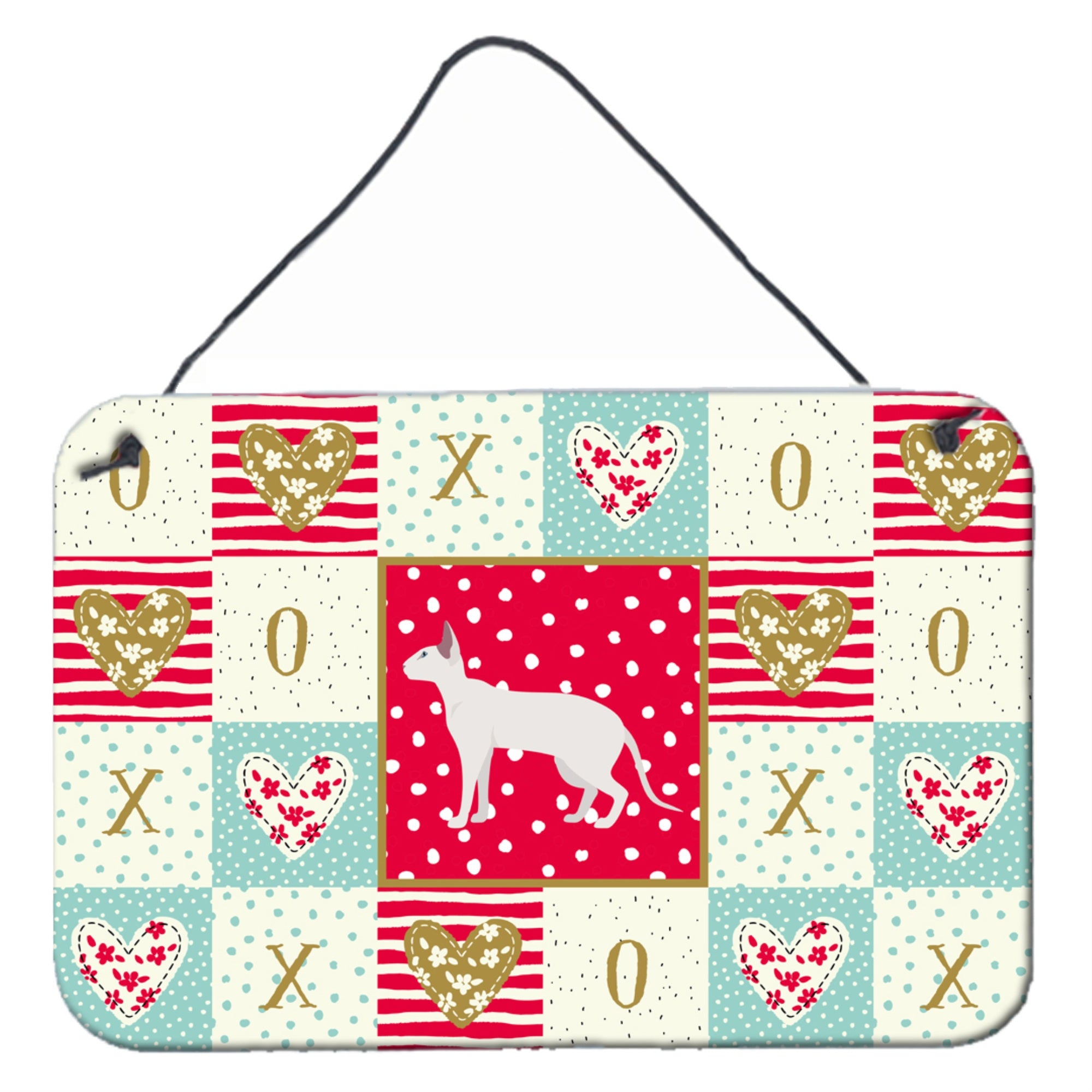 Caroline'S Treasures Peterbald #2 Cat Love Door Hanging Prints Wall-Decor, Multicolor