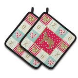 Caroline'S Treasures Ck5696Pthd Savannah #2 Cat Love Pair Of Pot Holders Potholders, Multicolor