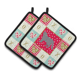 Caroline'S Treasures Ck5698Pthd Scottish Fold #1 Cat Love Pair Of Pot Holders Potholders, Multicolor