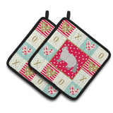 Caroline'S Treasures Ck5702Pthd Selkirk Rex #2 Cat Love Pair Of Pot Holders Potholders, Multicolor