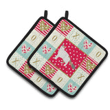 Caroline'S Treasures Ck5728Pthd Turkish Van #2 Cat Love Pair Of Pot Holders Potholders, Multicolor