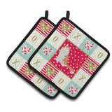 Caroline'S Treasures Ck5735Pthd American Curl Cat Love Pair Of Pot Holders Potholders, Multicolor