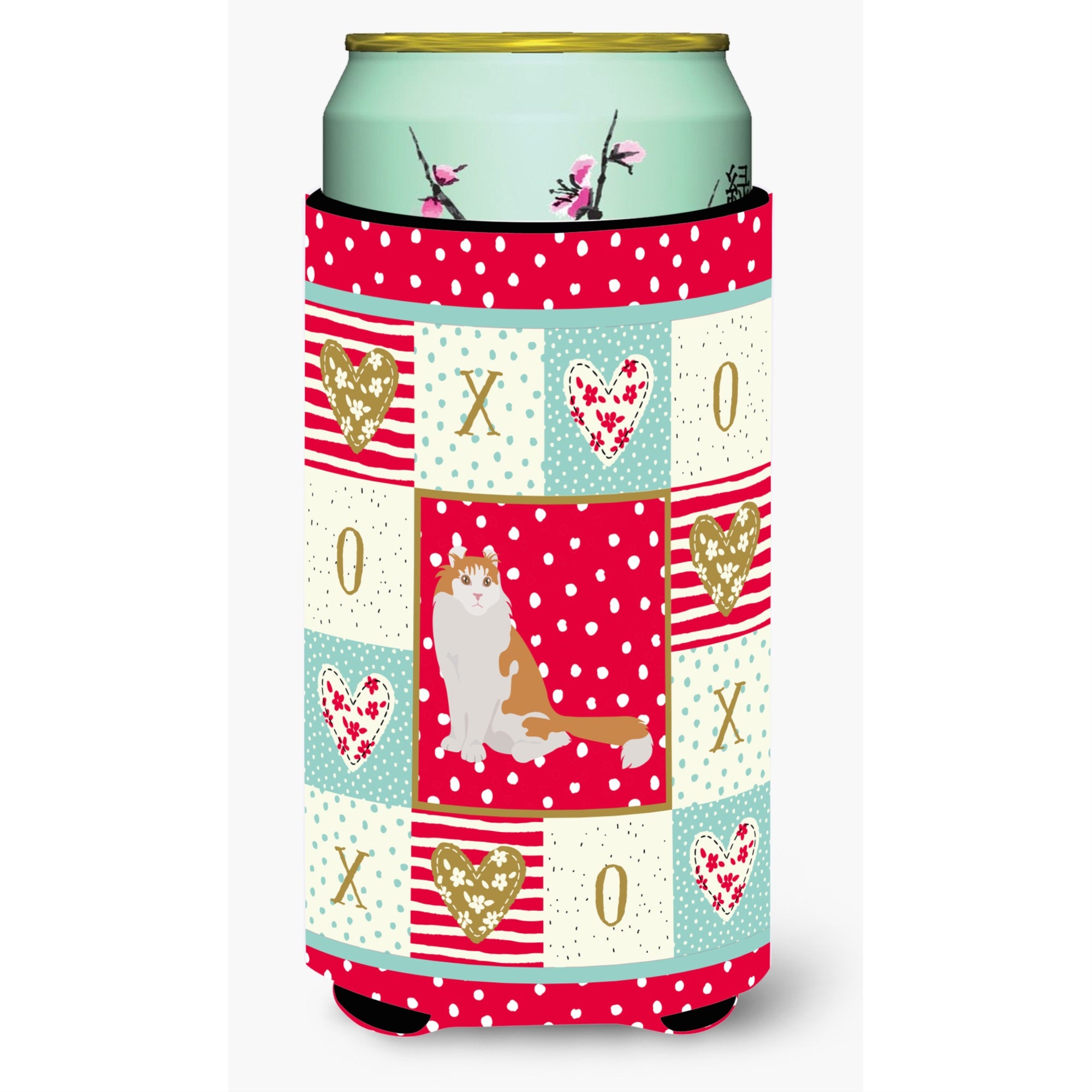 American Curl Cat Love Tall Boy Beverage Hugger Ck5735Tbc