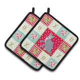 Caroline'S Treasures Ck5737Pthd American Polydactyl #2 Cat Love Pair Of Pot Holders Potholders, Multicolor