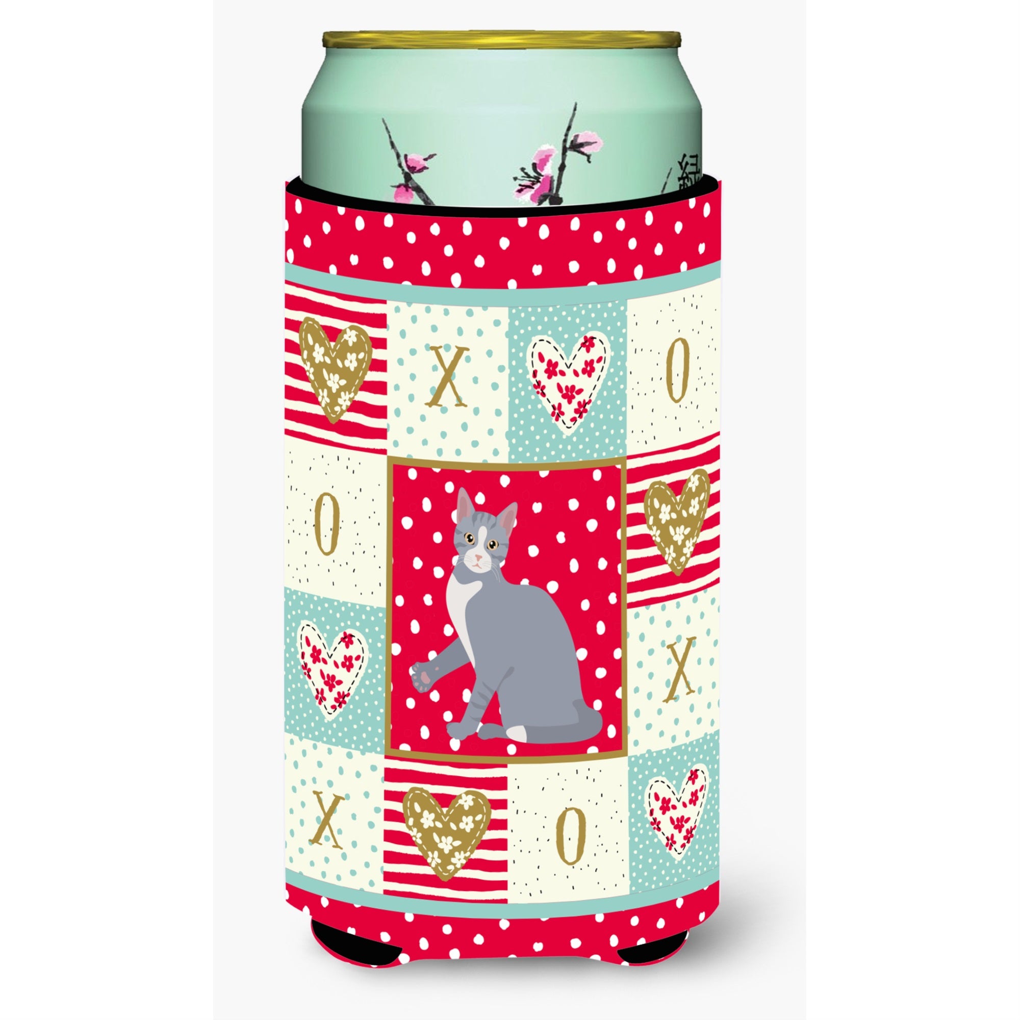 American Polydactyl #2 Cat Love Tall Boy Beverage Hugger Ck5737Tbc