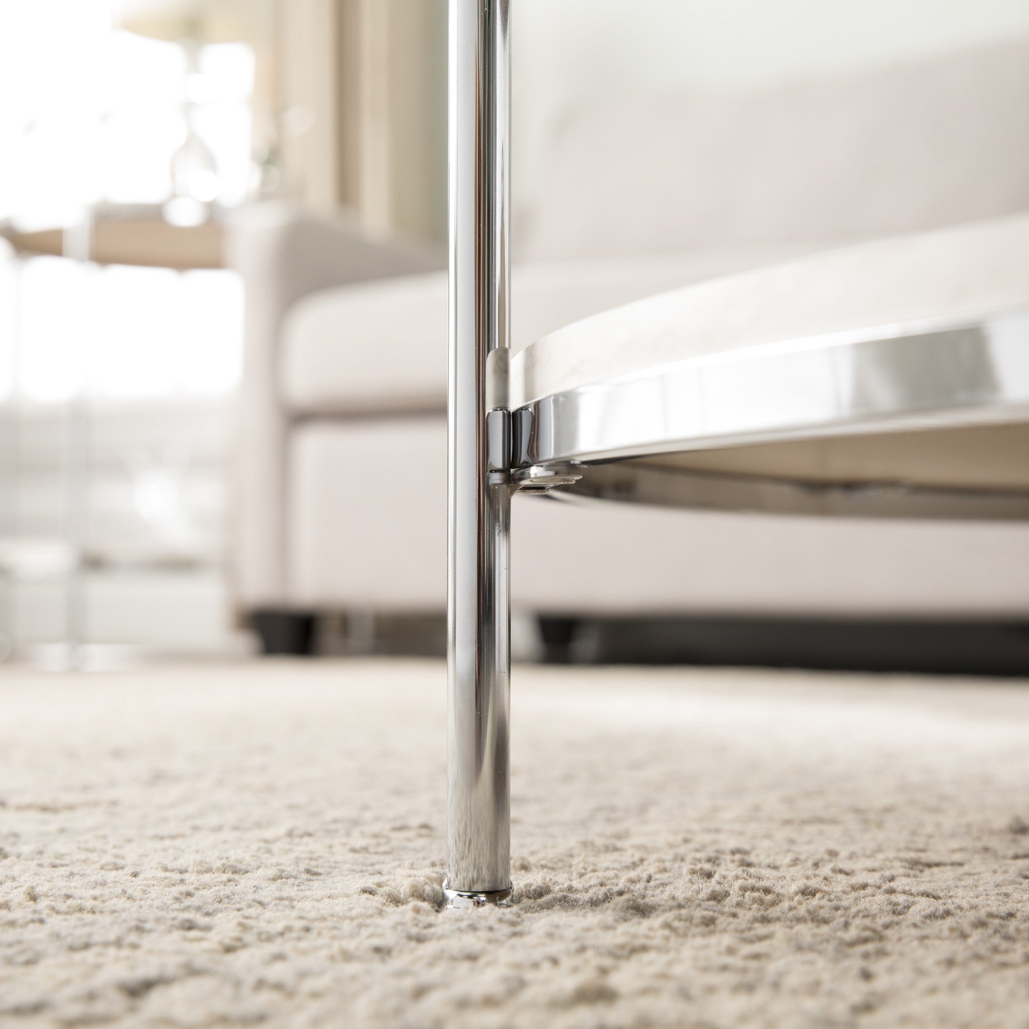 Silas Round Faux Stone Cocktail Table