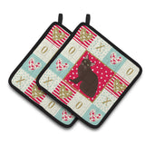 Caroline'S Treasures Ck5747Pthd Burmese Cat Love Pair Of Pot Holders Potholders, Multicolor
