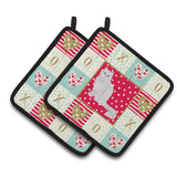 Caroline'S Treasures Ck5752Pthd Chinchilla Persian Longhair Cat Love Pair Of Pot Holders Potholders, Multicolor