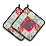 Caroline'S Treasures Ck5771Pthd Nebelung Cat Love Pair Of Pot Holders Potholders, Multicolor
