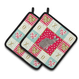 Caroline'S Treasures Ck5773Pthd Ocicat Cat Love Pair Of Pot Holders Potholders, Multicolor