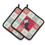 Caroline'S Treasures Ck5781Pthd Ragamuffin Cat Love Pair Of Pot Holders Potholders, Multicolor