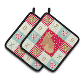 Caroline'S Treasures Ck5784Pthd Selkirk Rex Cat Love Pair Of Pot Holders Potholders, Multicolor