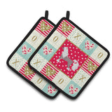 Caroline'S Treasures Ck5822Pthd Chinese Crested #2 Love Pair Of Pot Holders Potholders, Multicolor